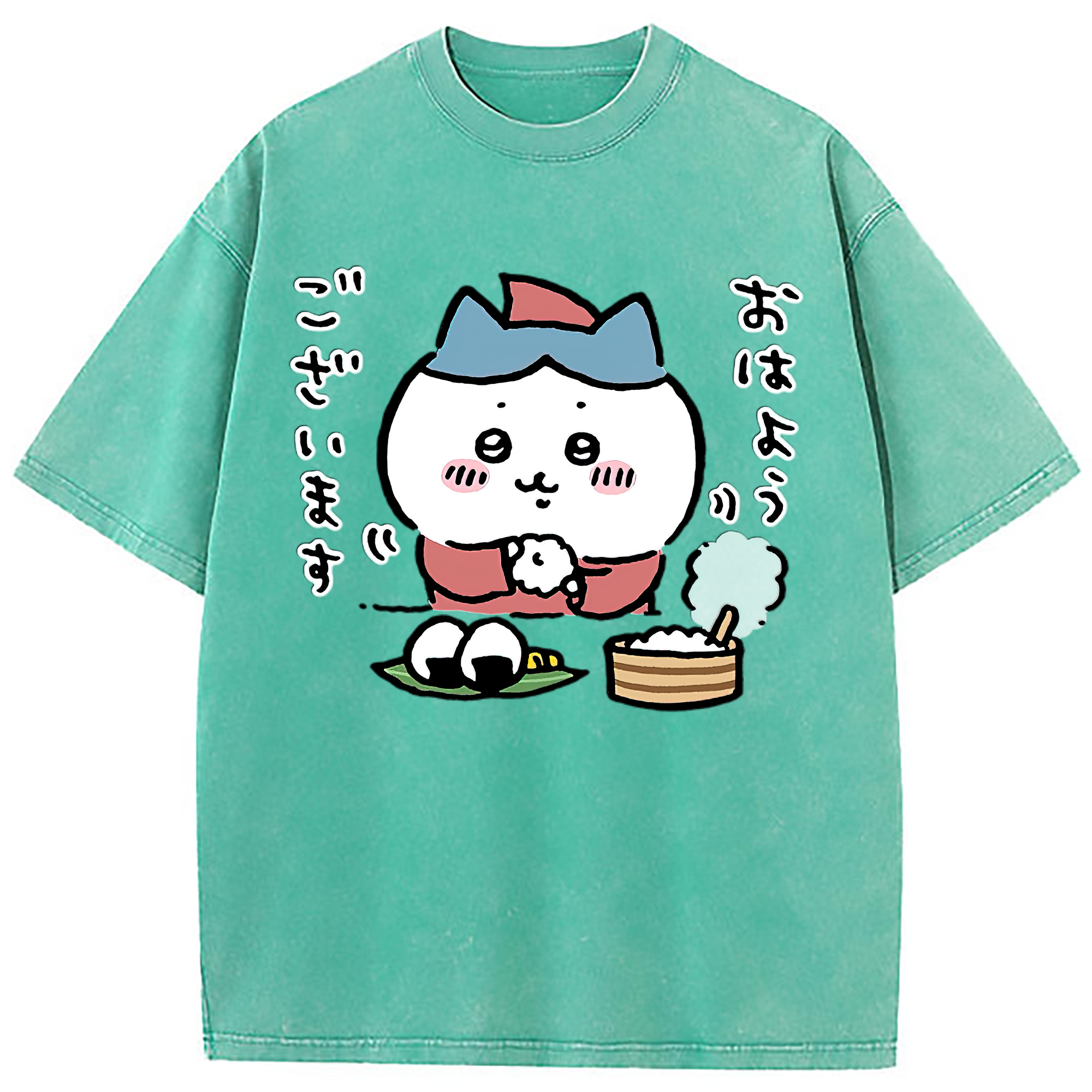 （画像用） ちいかわ ハチワレ Chii-kawa hachiware 綿100% ヴィンテージ風 半袖Tシャツ（フロントプリント）